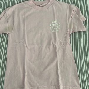 Anti social social club pink shirt short sleeve